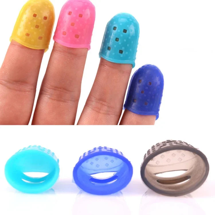 ปลอกนิ้วป้องกันเจ็บสำหรับเครื่องดนตรีสาย 10 ชิ้น สำหรับกีตาร์และอูคูเลเล่ ส่งสีสุ่ม (ขนาด: S), ขนาด: S
