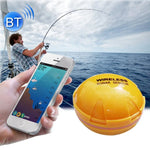 เครื่องตรวจจับปลา Bluetooth เซนเซอร์โซนาร์ 125KHz ระยะลึก 0.6-36 ม. พร้อมสัญญาณเตือน สำหรับโทรศัพท์มือถือ iOS & Android, ช่วงการทำงาน: 0.6-36 ม.