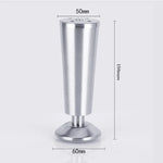 ขาโต๊ะตู้แบบถ้วยปรับระดับได้หนา สแตนเลส 150mm, 150mm