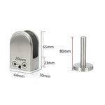 คลิปยึดแท่งรองรับแก้วปากปลาปรับระดับ สแตนเลส 201 พร้อมแท่ง 14x80mm, ขนาด: XL, XL พร้อมแท่ง 14x80mm