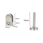 คลิปยึดแท่งแก้วปากปลากระบอกสแตนเลส 201 พร้อมแท่งขนาด 14x100mm, สเปค: S, S, พร้อมแท่งขนาด 14x100mm