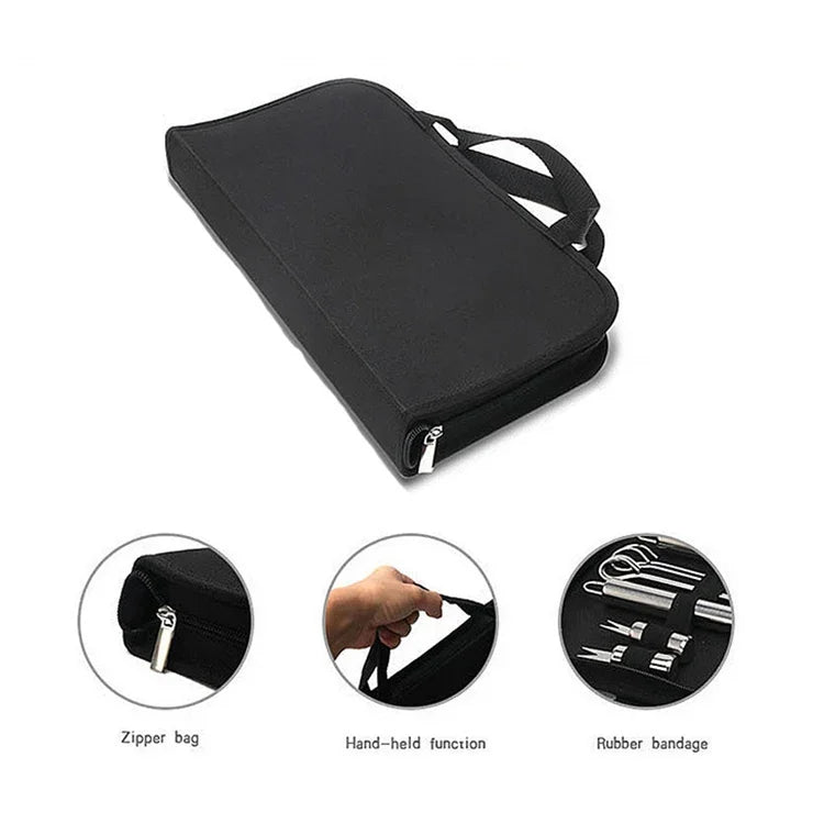 18 in 1 Outdoor Tableware Set Camping Barbecue Tableware Picnic Tool Set, 18 in 1