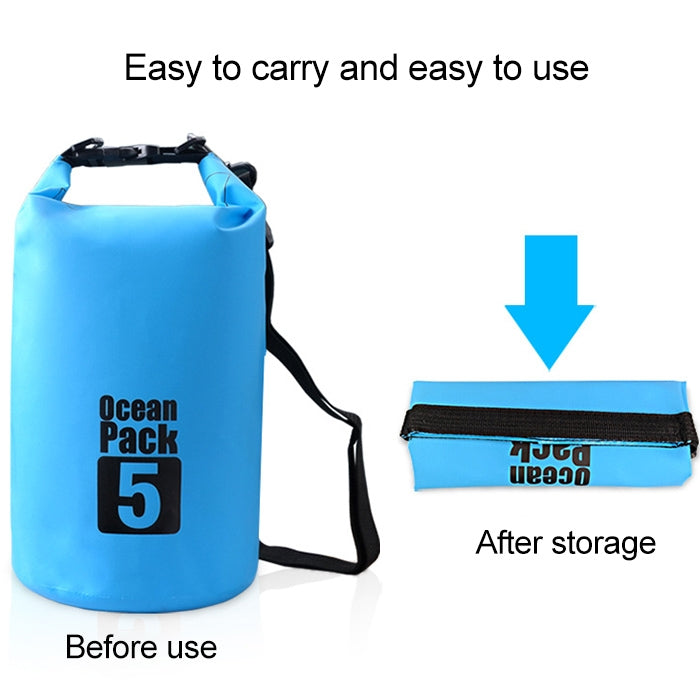 Outdoor Waterproof Single Shoulder Bag Dry Sack PVC Barrel Bag, Capacity: 10L, Capacity: 10L (Pink), Capacity: 10L (Orange), Capacity: 10L (Green), Capacity: 10L (Sky Blue), Capacity: 10L (Yellow), Capacity: 10L (Black), Capacity: 10L (Dark Blue)