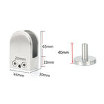 คลิปยึดแท่งรองรับแก้วปากปลาปรับระดับ สแตนเลส 304 พร้อมแท่ง 14x40mm, ขนาด: XL, XL พร้อมแท่ง 14x40mm
