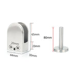 คลิปยึดแท่งรองรับแก้วปากปลาปรับระดับ สแตนเลส 304 พร้อมแท่ง 14x80mm, ขนาด: XL, XL พร้อมแท่ง 14x80mm