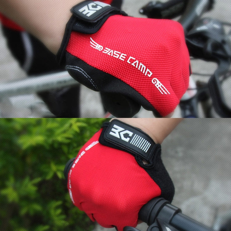 ถุงมือครึ่งนิ้วจักรยาน BaseCamp BC-204 ผ้าไลครา ขนาด M