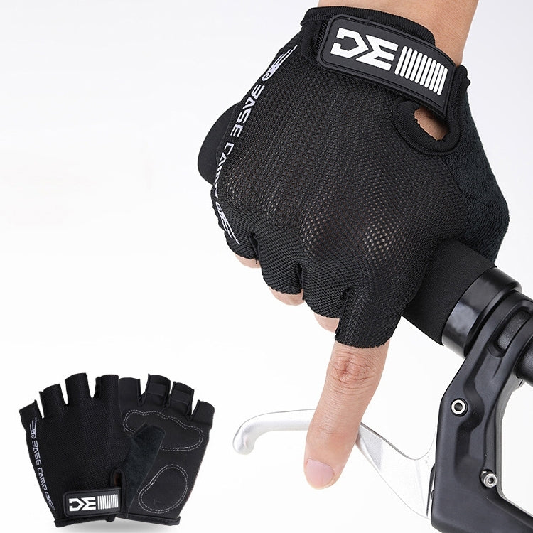 ถุงมือครึ่งนิ้วจักรยาน BaseCamp BC-204 ผ้าไลครา ขนาด XL