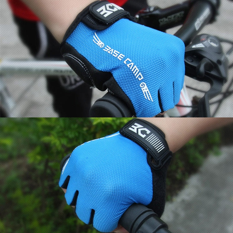 ถุงมือครึ่งนิ้วจักรยาน BaseCamp BC-204 ผ้าไลครา ขนาด XL