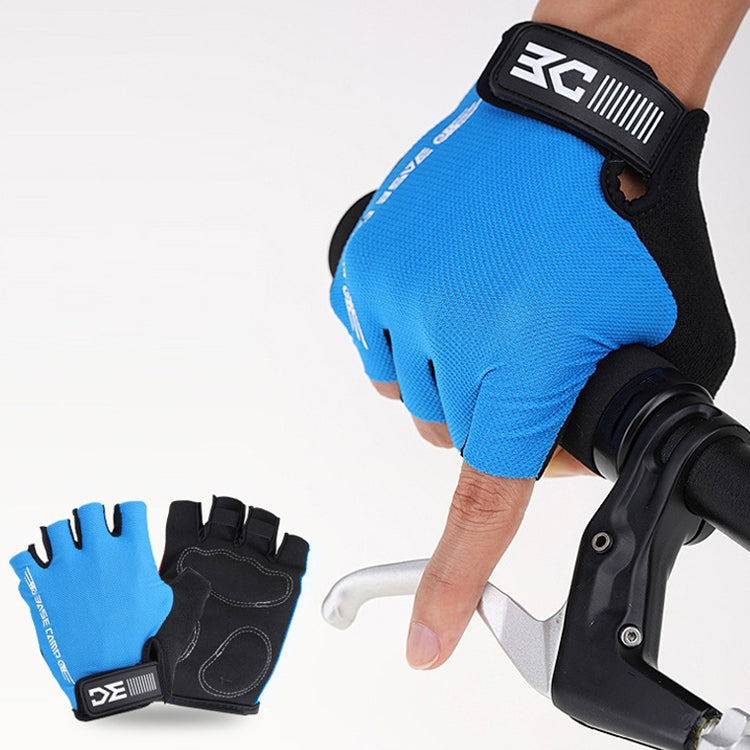 ถุงมือครึ่งนิ้วจักรยาน BaseCamp BC-204 ผ้าไลครา ขนาด XL