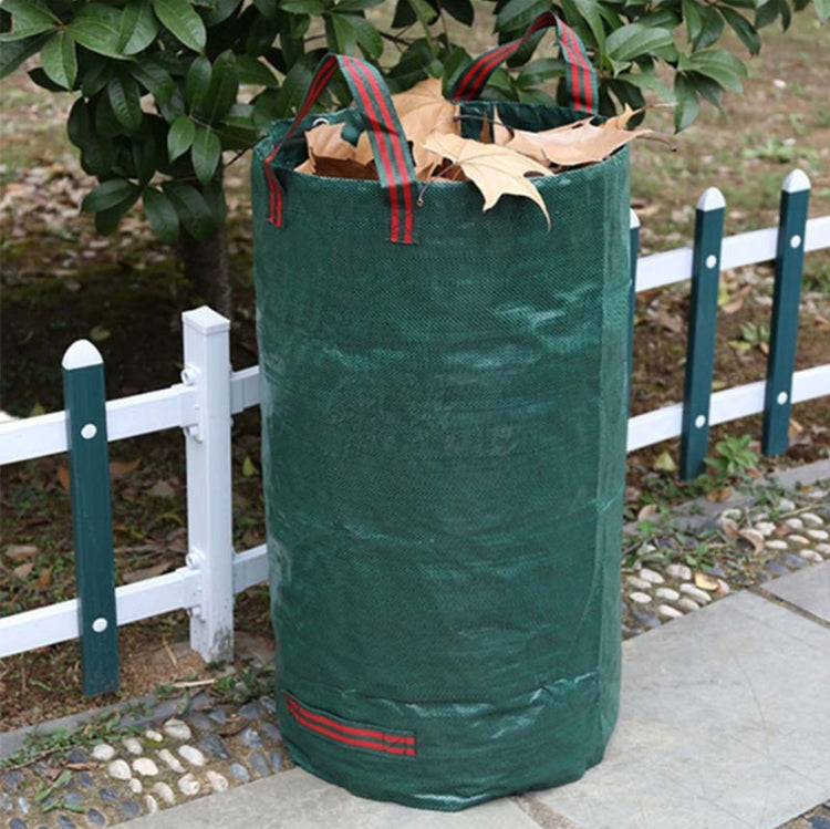 ถุงเก็บใบไม้ร่วงสวน PP ขนาด 132 แกลลอน 500L ถุงขยะสีเขียว ขนาด: 80cm x 100cm, 500L