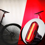 ไฟท้ายจักรยาน LED สีคู่ AQY-096 IPX4 ถอดได้ ชาร์จ USB สีขาว & แดง, น้ำเงิน & แดง