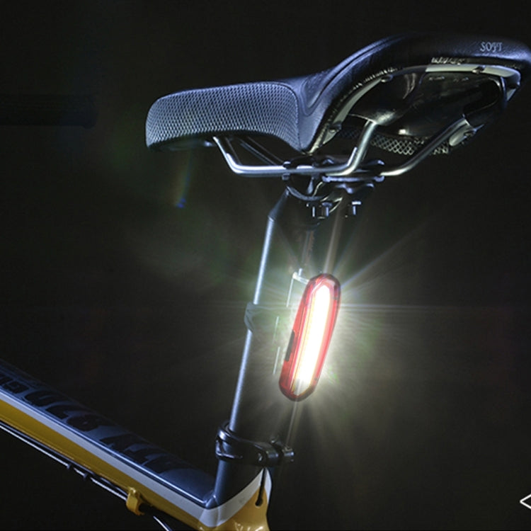 ไฟท้ายจักรยาน LED สีคู่ AQY-096 IPX4 ถอดได้ ชาร์จ USB สีขาว & แดง, น้ำเงิน & แดง