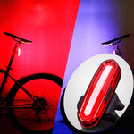 ไฟท้ายจักรยาน LED สีคู่ AQY-096 IPX4 ถอดได้ ชาร์จ USB สีขาว & แดง, น้ำเงิน & แดง