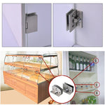 บานพับกระจกผิวแปรงแบบไม่มีรูขนาด S, 3-7mm, S