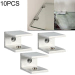 คลิปยึดกระจกอะลูมิเนียมอัลลอยแบบรูเดี่ยว 10 ชิ้น, S, 18mm, S, 18mm