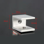คลิปยึดกระจกอะลูมิเนียมอัลลอยแบบรูเดี่ยว 10 ชิ้น, S, 18mm, S, 18mm