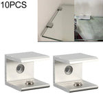 คลิปยึดกระจกอะลูมิเนียมอัลลอยแบบรูเดี่ยว 10 ชิ้น, S, 20mm, S, 20mm