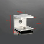 คลิปยึดกระจกอะลูมิเนียมอัลลอยแบบรูเดี่ยว 10 ชิ้น, S, 20mm, S, 20mm