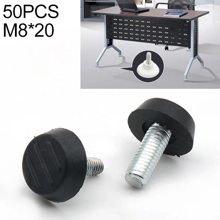 ขาแป้นรองรับสกรูเฟอร์นิเจอร์ปรับระดับได้ 50 ชิ้น M8x20, M8x20