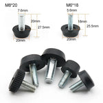 ขาแป้นรองรับสกรูเฟอร์นิเจอร์ปรับระดับได้ 100 ชิ้น M6x18 (สีดำ), M6x18 (สีดำ)