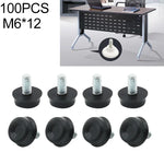 ขาแป้นรองรับสกรูเฟอร์นิเจอร์ปรับระดับได้ 100 ชิ้น M6x12, M6x12