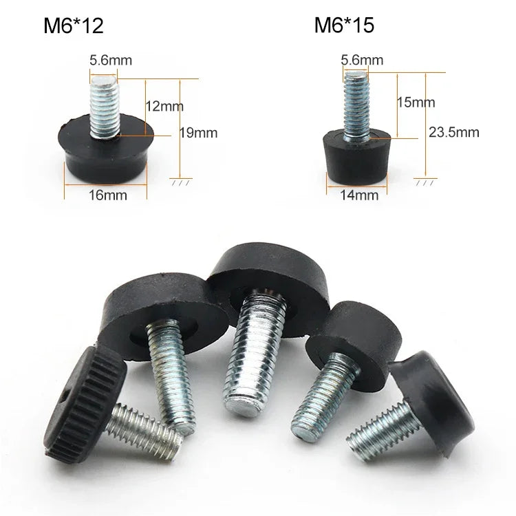 ขาแป้นรองรับสกรูเฟอร์นิเจอร์ปรับระดับได้ 100 ชิ้น M6x12, M6x12