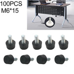 ขาแป้นรองรับสกรูเฟอร์นิเจอร์ปรับระดับได้ 100 ชิ้น M6x15, M6x15