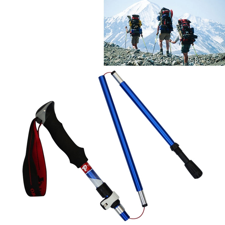 ไม้เท้าเดินป่าพับได้แบบ 5 ข้อต่อ อลูมิเนียมอัลลอย Alpenstocks ความยาวพับ : 28.5CM (สีน้ำเงิน), ความยาวพับ : 28.5CM (สีแดง), ความยาวพับ : 28.5CM (สีดำ), ความยาวพับ : 28.5CM (สีเขียว)
