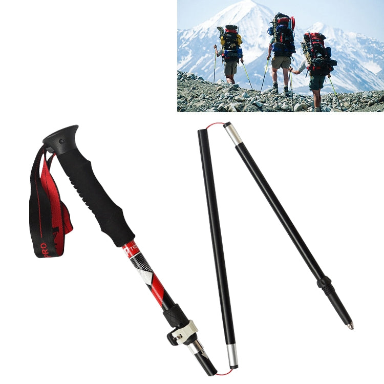 ไม้เท้าเดินป่าพับได้แบบ 5 ข้อต่อ อลูมิเนียมอัลลอย Alpenstocks ความยาวพับ : 35CM (สีดำ), ความยาวพับ : 35CM (สีเขียว), ความยาวพับ : 35CM (สีน้ำเงิน), ความยาวพับ : 35CM (สีแดง)
