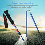 ไม้เท้าเดินป่าพับได้แบบ 5 ข้อต่อ อลูมิเนียมอัลลอย Alpenstocks ความยาวพับ : 35CM (สีดำ), ความยาวพับ : 35CM (สีเขียว), ความยาวพับ : 35CM (สีน้ำเงิน), ความยาวพับ : 35CM (สีแดง)
