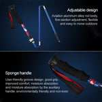 ไม้เท้าเดินป่าพับได้แบบ 5 ข้อต่อ อลูมิเนียมอัลลอย Alpenstocks ความยาวพับ : 35CM (สีดำ), ความยาวพับ : 35CM (สีเขียว), ความยาวพับ : 35CM (สีน้ำเงิน), ความยาวพับ : 35CM (สีแดง)