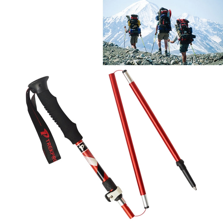 ไม้เท้าเดินป่าพับได้แบบ 5 ข้อต่อ อลูมิเนียมอัลลอย Alpenstocks ความยาวพับ : 35CM (สีดำ), ความยาวพับ : 35CM (สีเขียว), ความยาวพับ : 35CM (สีน้ำเงิน), ความยาวพับ : 35CM (สีแดง)