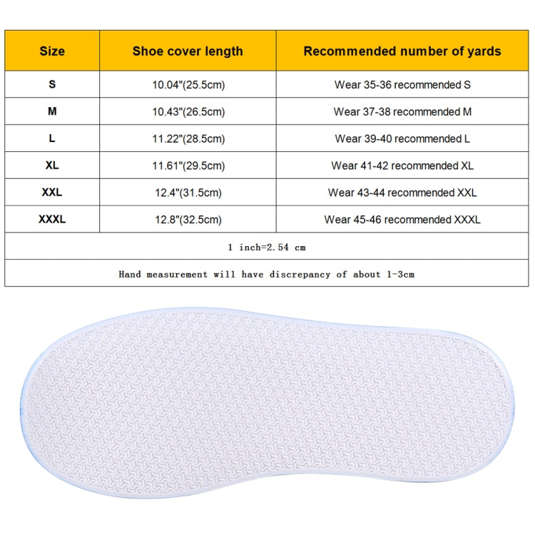 Fashion PVC Non-slip Waterproof Thick-soled Shoe Cover Size: M, Size: M