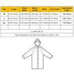 เสื้อกันฝนแฟชั่นผู้ใหญ่ น้ำหนักเบา EVA โปร่งแสงด้าน มีหมวกใหญ่พร้อมกระเป๋า ขนาด: XL, ขนาด: XL