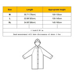 เสื้อกันฝนแฟชั่นเด็ก น้ำหนักเบา EVA โปร่งแสงด้าน มีหมวกใหญ่พร้อมกระเป๋า ขนาด: XL, ขนาด: XL
