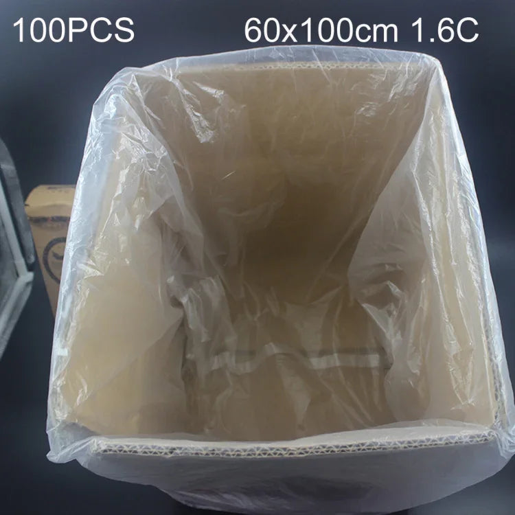 ถุงบรรจุภัณฑ์พลาสติก PE ป้องกันฝุ่นและความชื้น 100 ชิ้น ขนาด: 60cm x 100cm, 60cm x 100cm