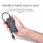 ORICO W5P-U3-30 ฮับเดสก์ท็อป USB 3.0 4 พอร์ต พร้อมสาย Micro USB 30 ซม. และแหล่งจ่ายไฟ, W5P-U3-30 สีดำ
