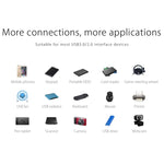 ORICO W5P-U3-30 ฮับเดสก์ท็อป USB 3.0 4 พอร์ต พร้อมสาย Micro USB 30 ซม. และแหล่งจ่ายไฟ, W5P-U3-30 สีดำ