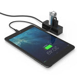ORICO W5P-U3-30 ฮับเดสก์ท็อป USB 3.0 4 พอร์ต พร้อมสาย Micro USB 30 ซม. และแหล่งจ่ายไฟ, W5P-U3-30 สีดำ