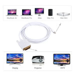 สายอะแดปเตอร์ Mini DisplayPort ตัวผู้เป็น DVI ตัวผู้ ความยาว 1.8m