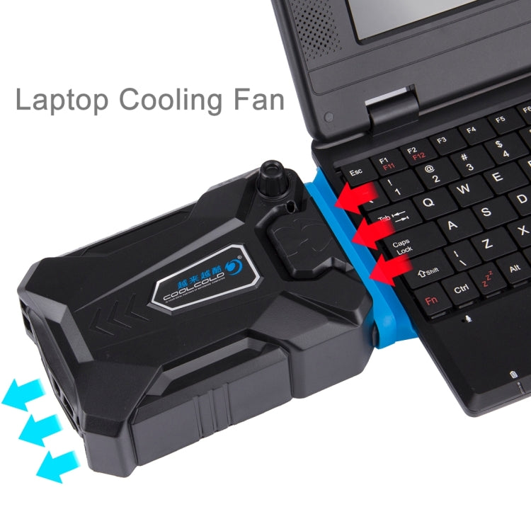 แผ่นรองระบายความร้อนสำหรับโน้ตบุ๊ก Ice Troll III พร้อมพัดลมดูดอากาศเงียบและสาย USB ที่เหมาะสม