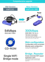 VONETS VAP11G-300 มินิ WiFi 300Mbps บริดจ์ WiFi รีพีตเตอร์ คู่หูที่ดีที่สุดสำหรับอุปกรณ์ IP / กล้อง IP / เครื่องพิมพ์ IP / XBOX / PS3 / IPTV / Skybox, VAP11G-300