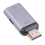 อะแดปเตอร์ 2 in 1 HDMI 4K 60Hz ตัวผู้ถึง USB-C / Type-C ชาร์จ + USB-C / Type-C ตัวเมีย, HDMI