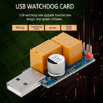 การ์ด USB Watchdog รีเลย์คู่ รีสตาร์ทอัตโนมัติเมื่อหน้าจอสีน้ำเงินค้าง ตั้งเวลาบูตใหม่สำหรับเซิร์ฟเวอร์ขุดเหมือง 24 ชั่วโมง เกมมิ่ง