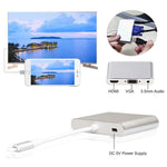 อะแดปเตอร์ 3 in 1 8 Pin เป็น HDMI / VGA / Audio