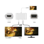 อะแดปเตอร์ 3 in 1 8 Pin เป็น HDMI / VGA / Audio