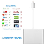 อะแดปเตอร์ 3 in 1 8 Pin เป็น HDMI / VGA / Audio