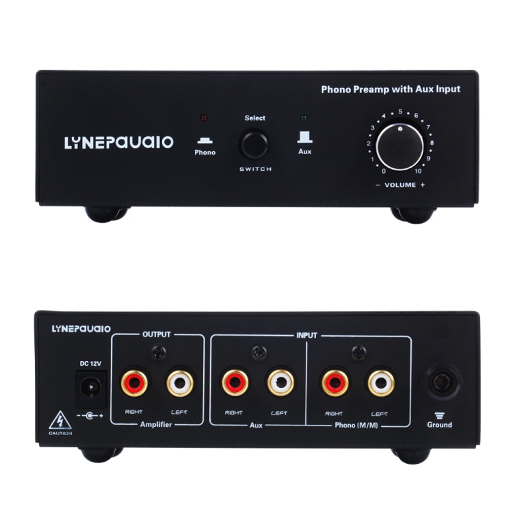 B855 LINEPAUDIO เครื่องขยายสัญญาณโทรศัพท์ก่อนเครื่องบันทึกเสียงพร้อมช่องต่อเสริมและควบคุมเสียง