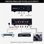 B855 LINEPAUDIO เครื่องขยายสัญญาณโทรศัพท์ก่อนเครื่องบันทึกเสียงพร้อมช่องต่อเสริมและควบคุมเสียง