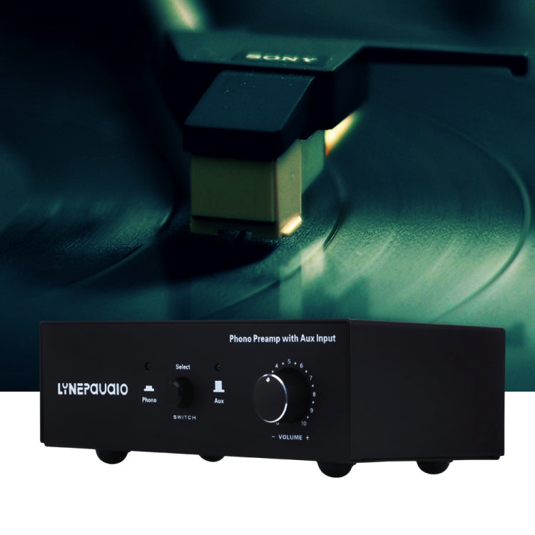 B855 LINEPAUDIO เครื่องขยายสัญญาณโทรศัพท์ก่อนเครื่องบันทึกเสียงพร้อมช่องต่อเสริมและควบคุมเสียง